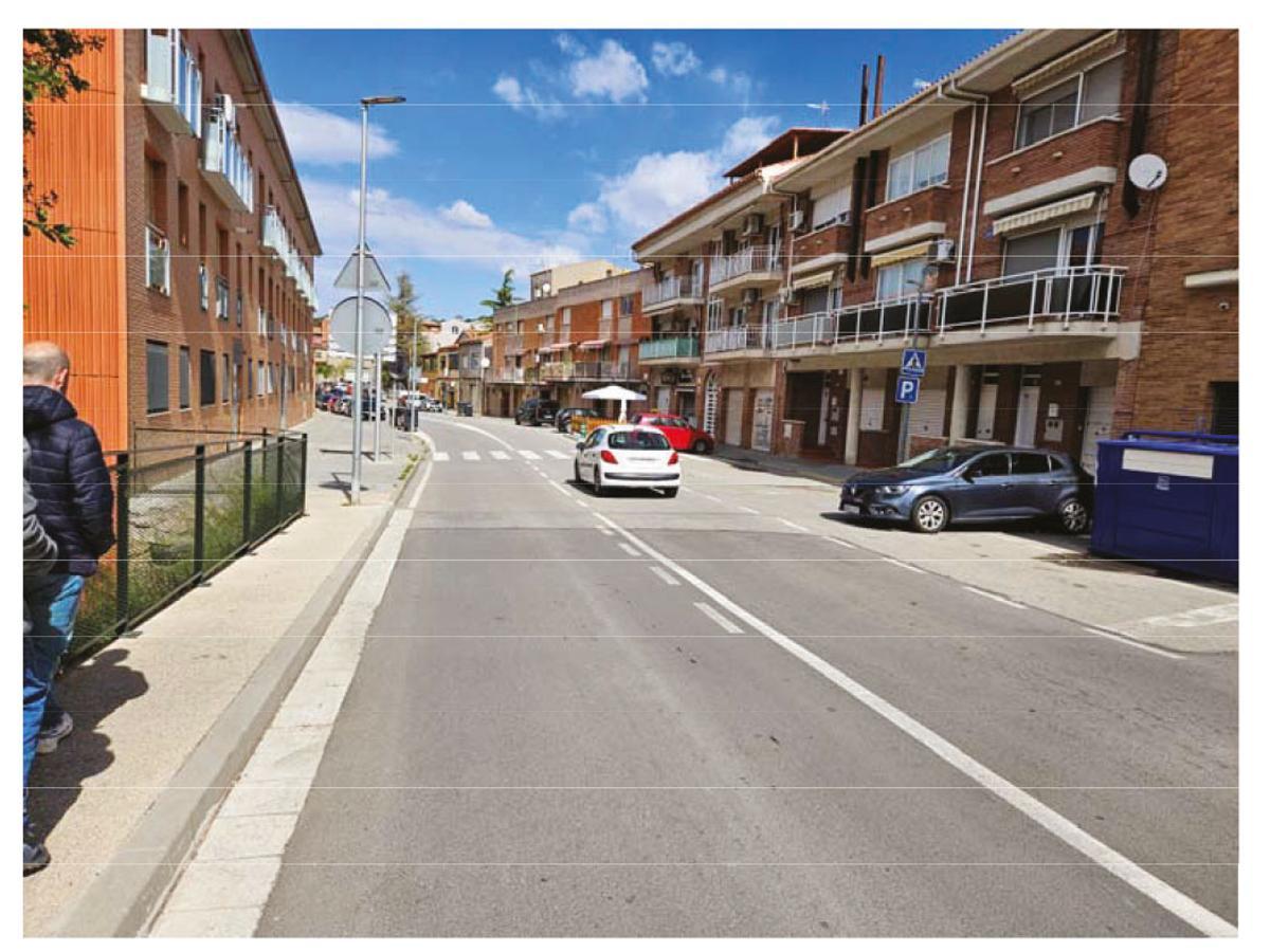 Vista general d'un tram de la travessera