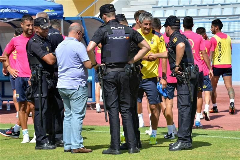 Fase final del entrenamiento de la UD Las Palmas