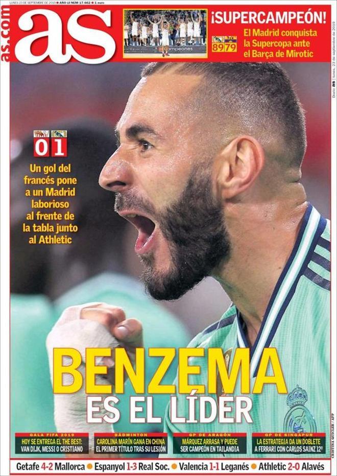 Portada del As del 23 de septiembre de 2019