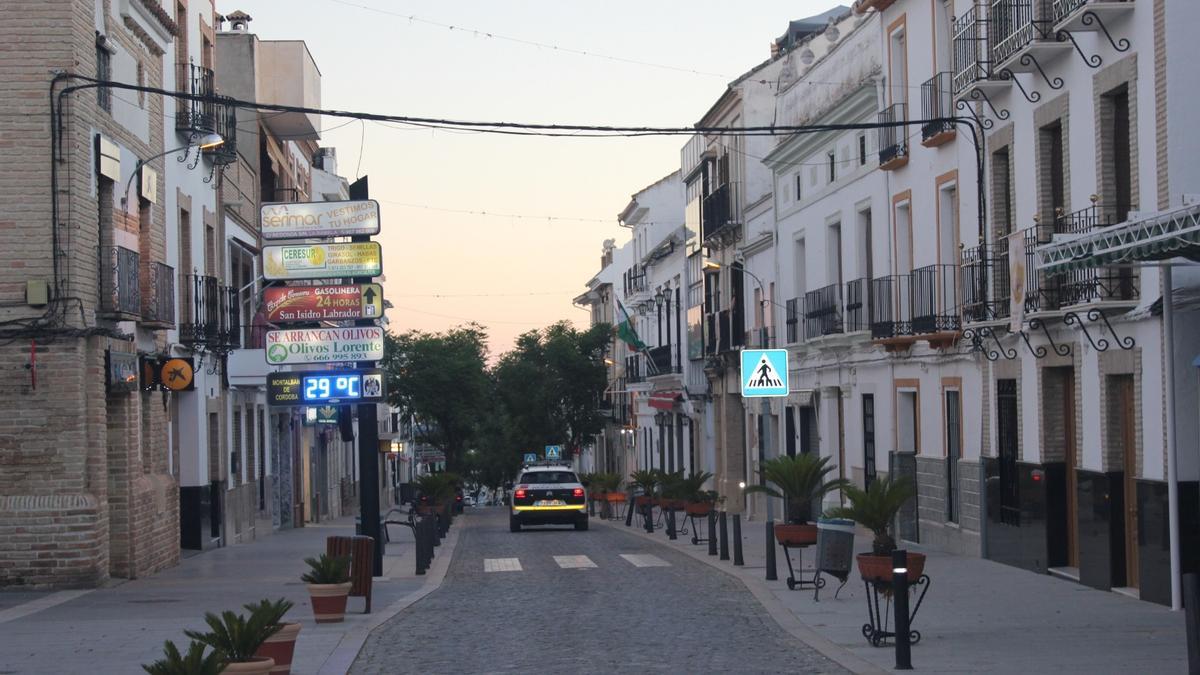 Una calle de la localidad de Montalbán.