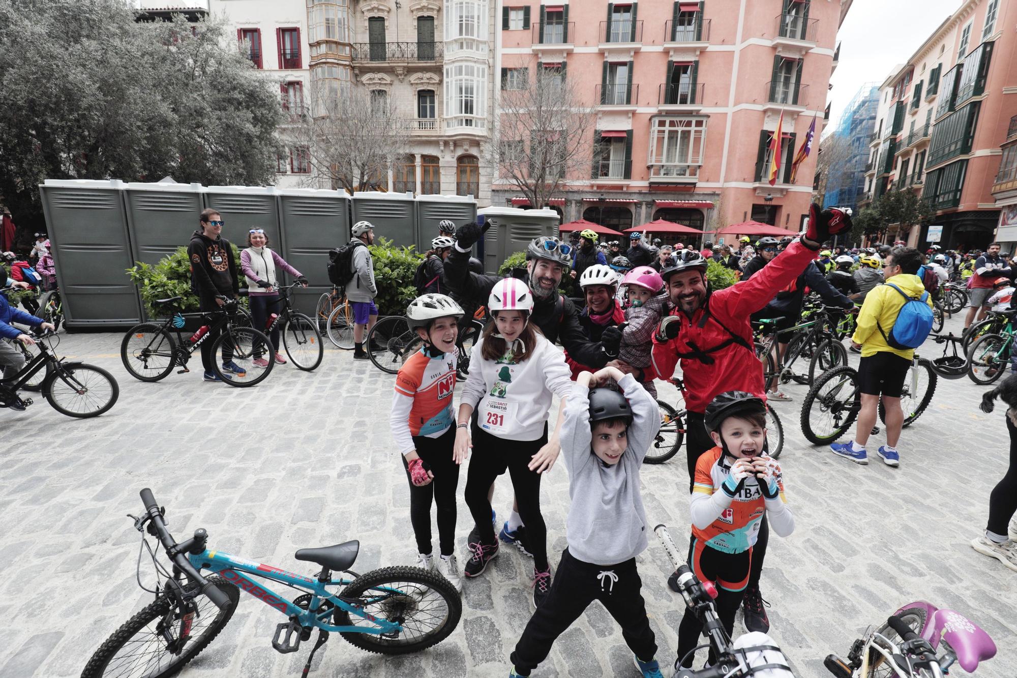 Casi 3.000 personas en el regreso de la Diada Ciclista de Sant Sebastià en Palma