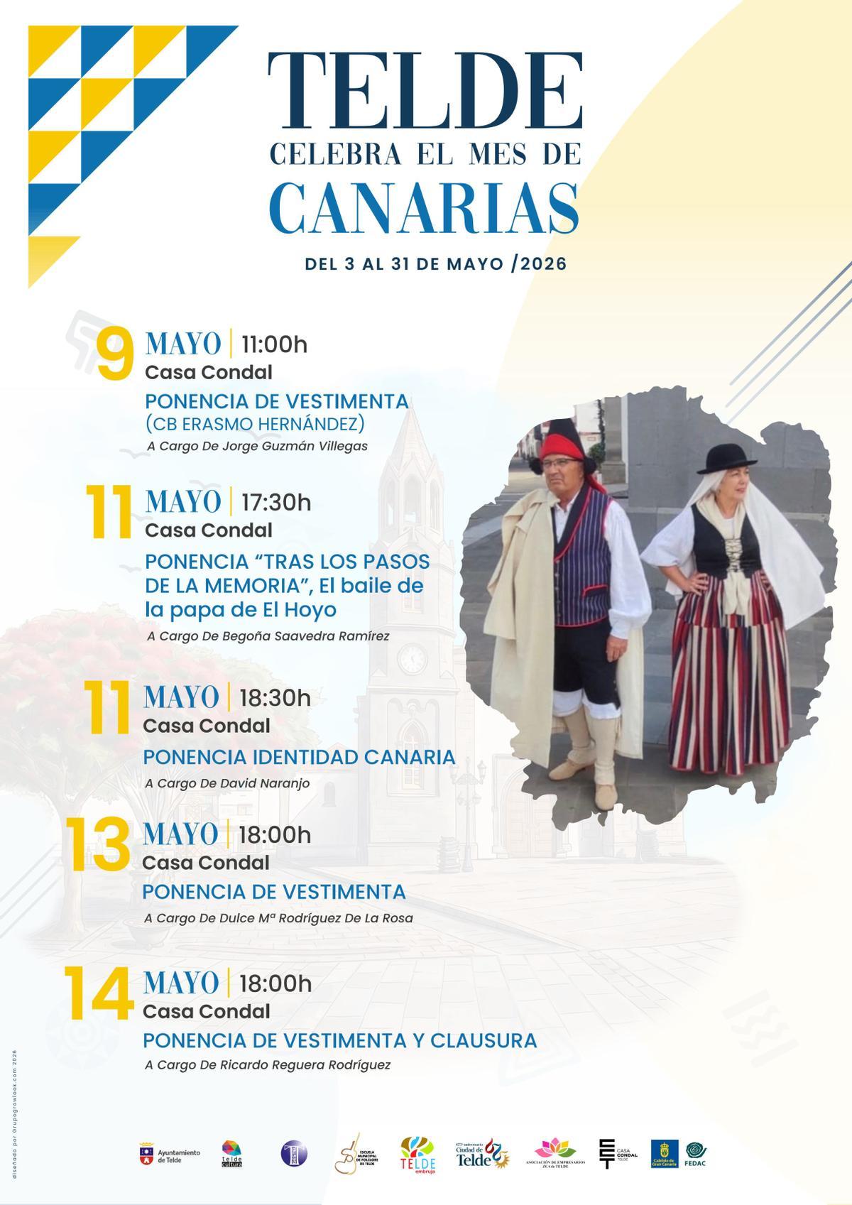 Cartel de las II Jornadas de las Vestimentas Tradicionales de Gran Canaria