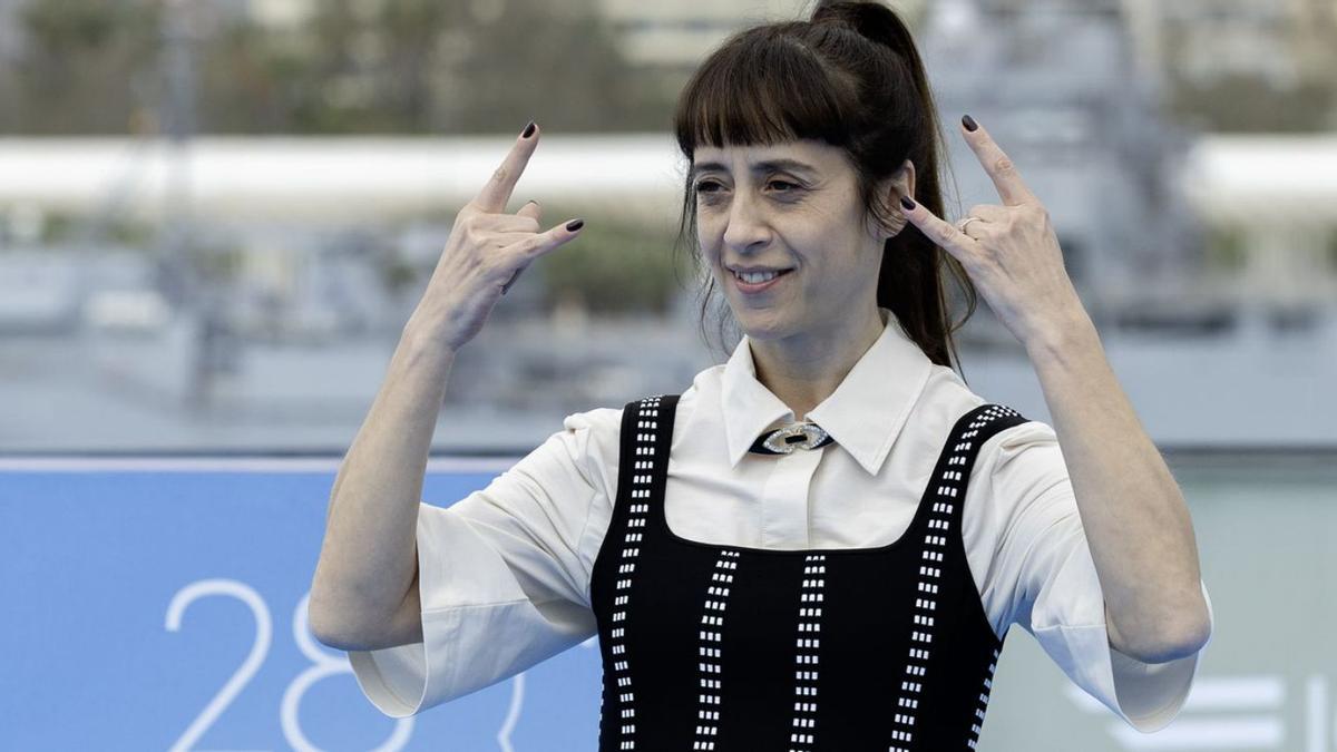 Ingride Santos, ayer en el photocall del Muelle Uno del Festival de Málaga.