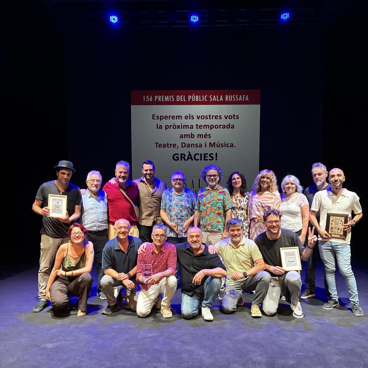 Los premiados por el público de la Sala Russafa.