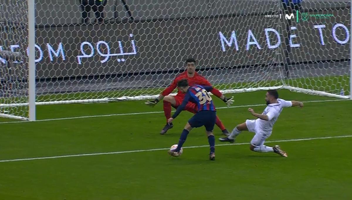 Gavi marcó el primer gol del partido ante el Real Madrid