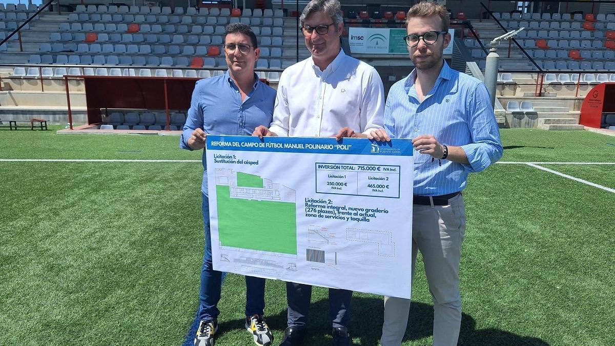 Presentación del proyecto de remodelación del estadio de fútbol de Puente Genil.