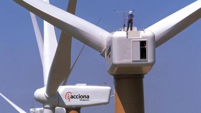 Campo eólico de Acciona en Navarra.