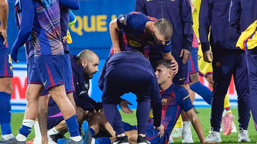 Fermín terminó el partido frente al Getafe lesionado