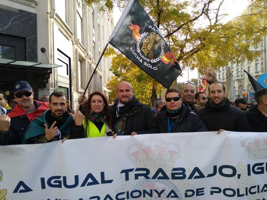 Imagen de la concentración de Jusapol en Madrid.