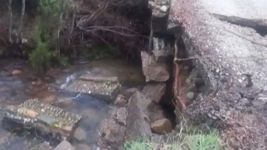 Se rompe el puente del camino de Villarejo de la Sierra a Espadañedo