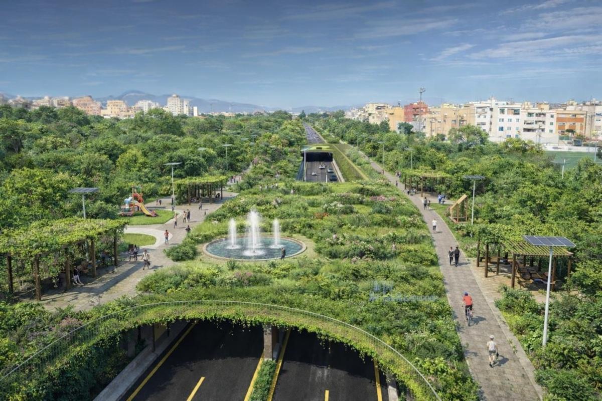 Recreación de la zona verde que afloraría en la supercie.