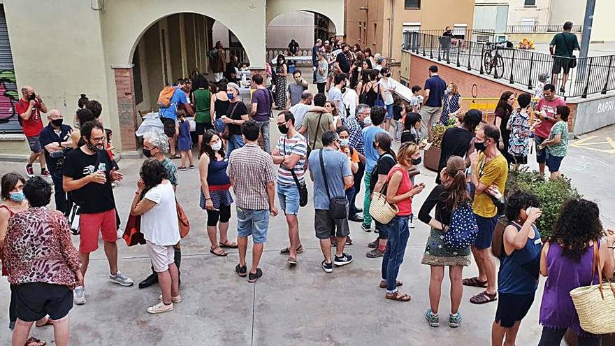 Ambient a la festa celebrada a la plaça del Mercat, ahir | MONTSE AYALA