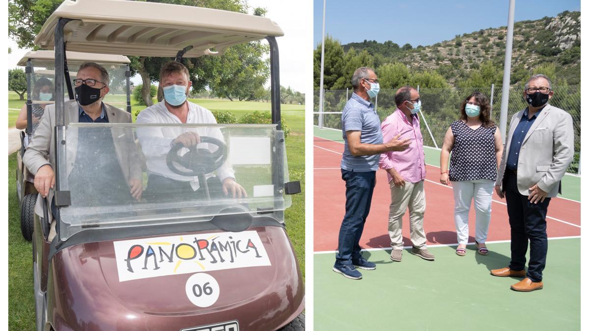 El presidente, José Martí, ha viajado en &#039;buggy&#039; en Sant Jordi y ha comprobado la mejora de la pista de tenis en Cervera.