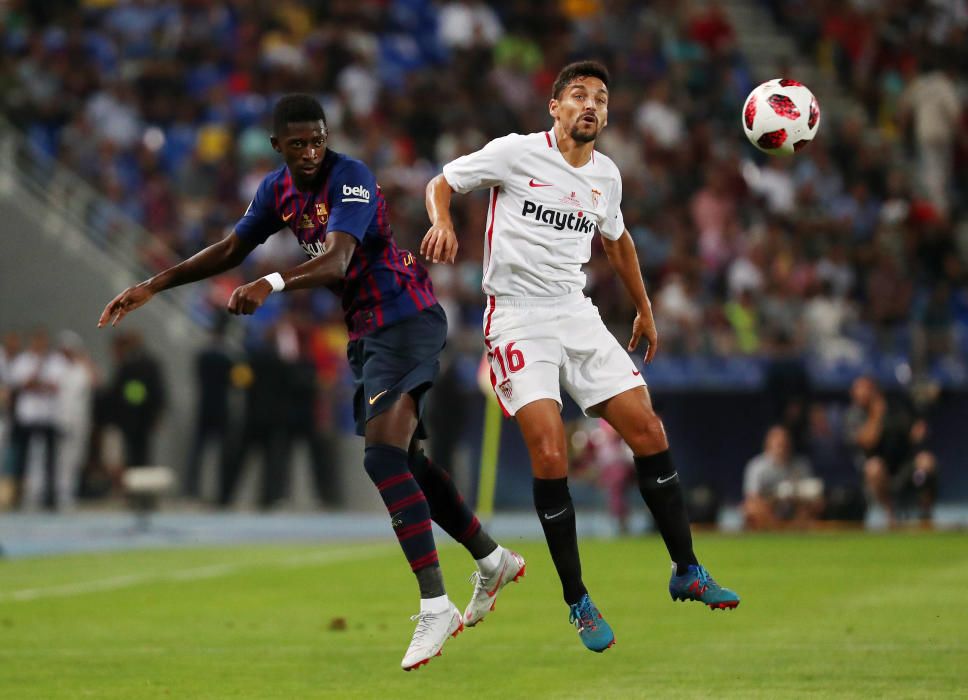 El Sevilla-Barça de Supercopa, en imágenes