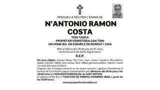 Esquela Antonio Ramon Costa