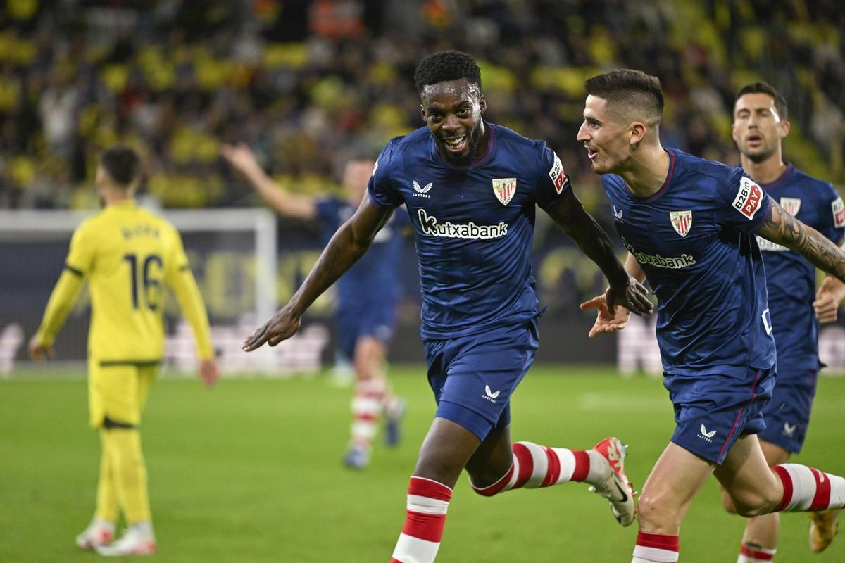 Iñaki Williams celebra su gol ante el Villarreal.