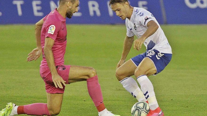 Partido de ayer entre el Tenerife y el Málaga.