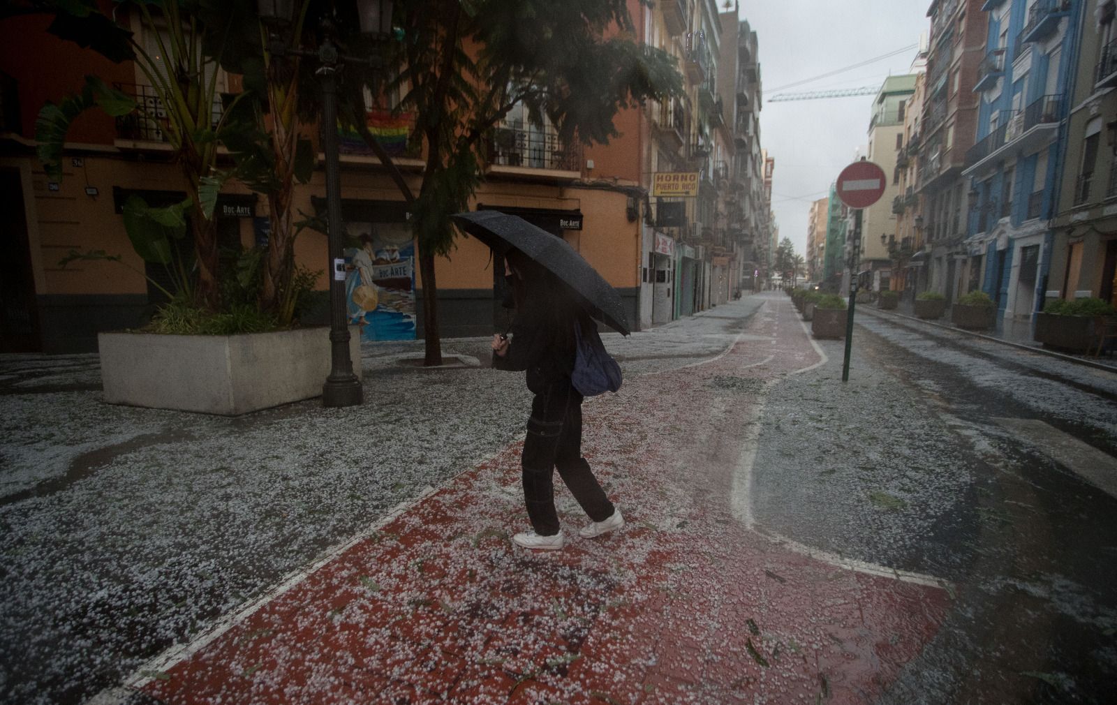 FOTOS | El temporal de lluvia y granizo en València