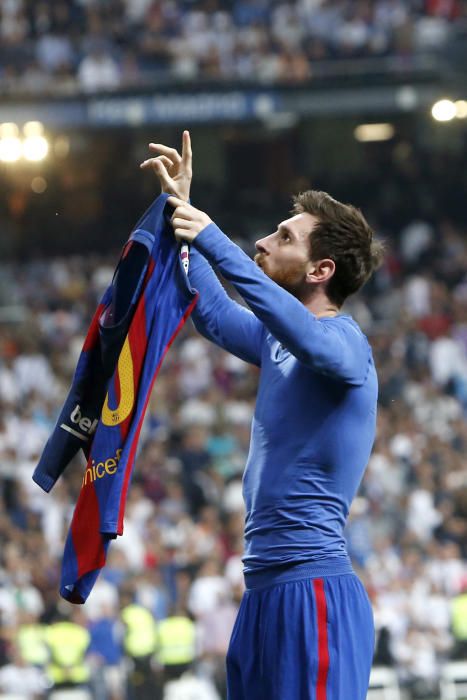 Messi marca al Madrid y se quita la camiseta en el Santiago Bernabéu -  Superdeporte