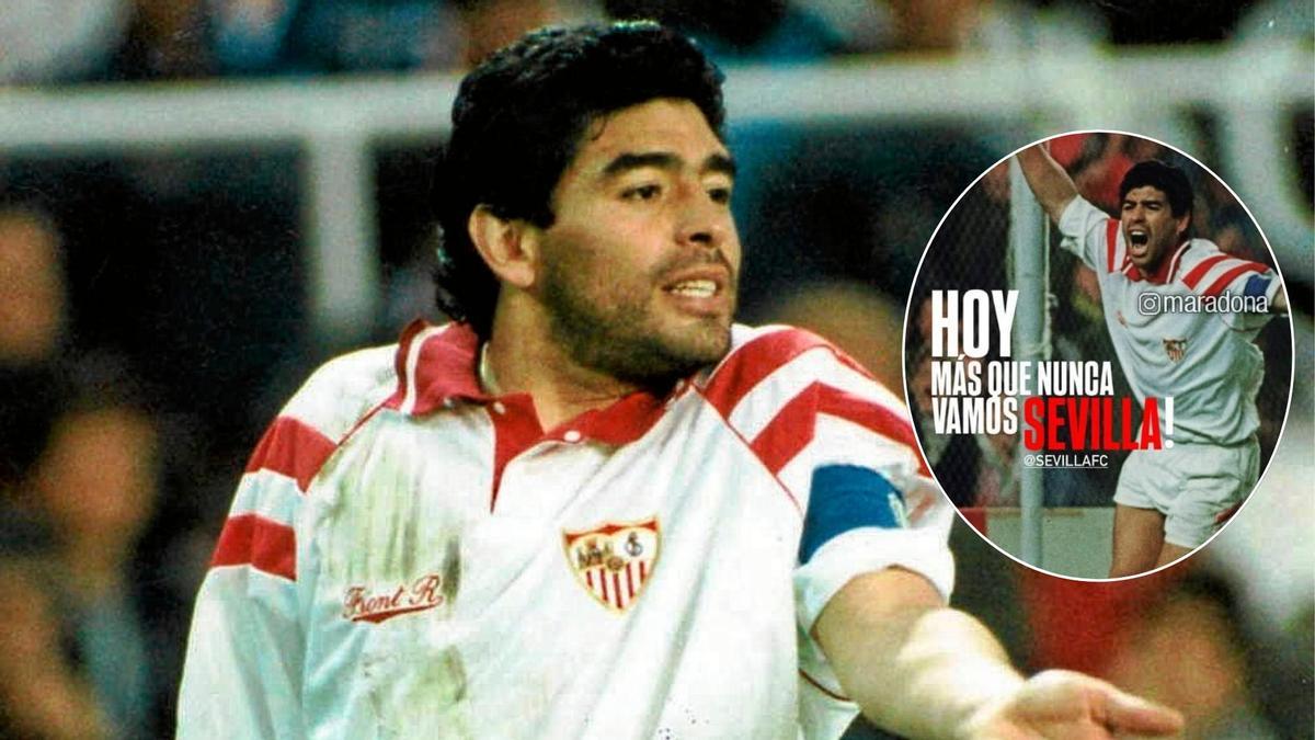 Maradona alienta al Sevilla en la noche decisiva ante la Real Sociedad: “Hoy más que nunca vamos Sevilla”