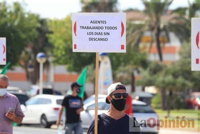 Protesta de policías en La Manga