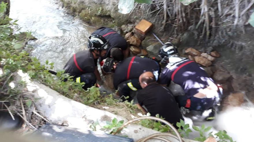 Durante el rescate.