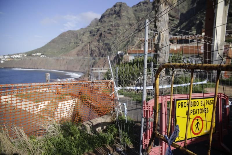 Zonas con riesgos de desprendimiento en Tenerife