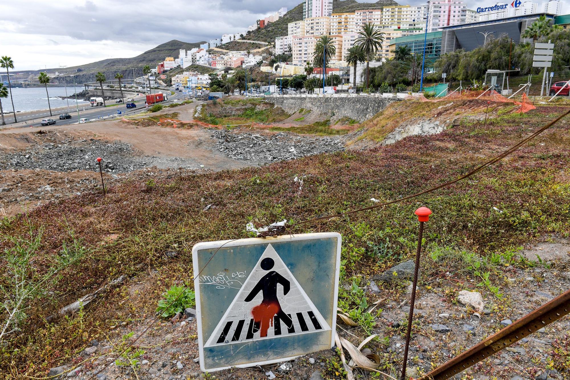 Estado de las obras en la Avenida Marítima, San Cristóbal y la estación de la Metroguagua en Hoya de la Plata