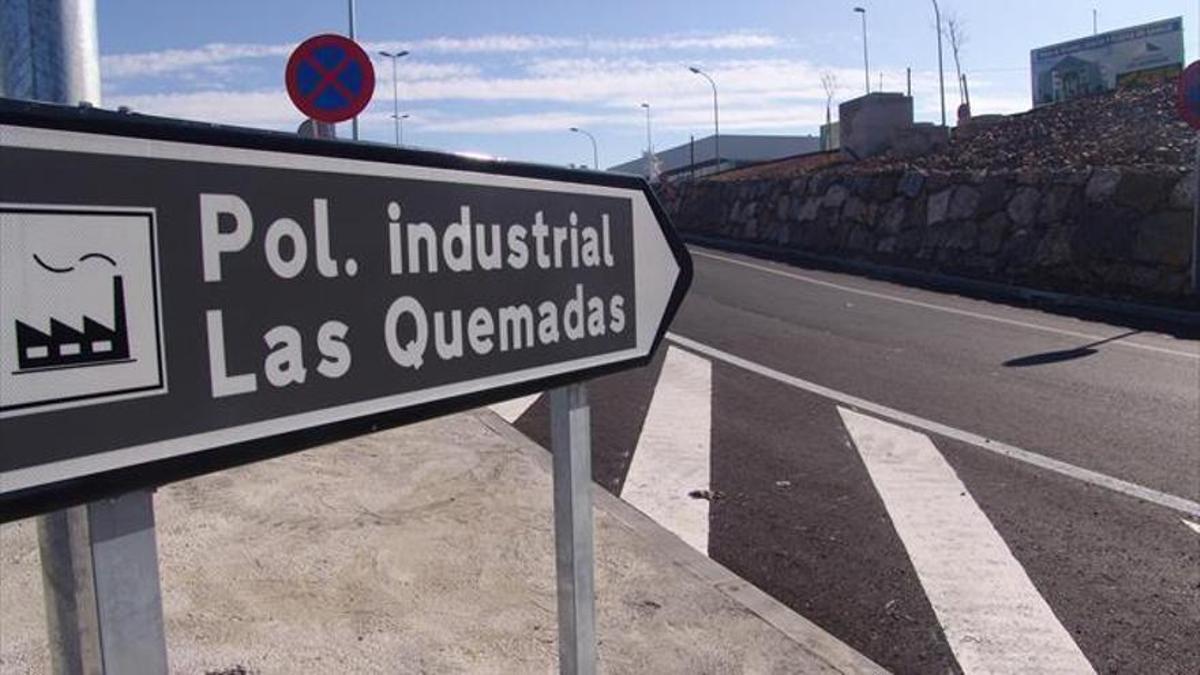 Entrada al polígono industrial de Las Quemadas.
