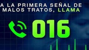 016, el teléfono contra la violencia machista.