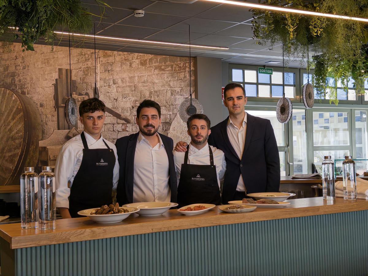 Jaime Pintor, Martí Esqueu, Juan Pedro Martínez i Martí Sanchez, del restaurant La Farinera.