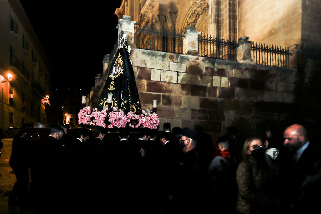 Semana Santa de Lorca 2022: Virgen de la Soledad del Paso Negro, iglesia y procesión