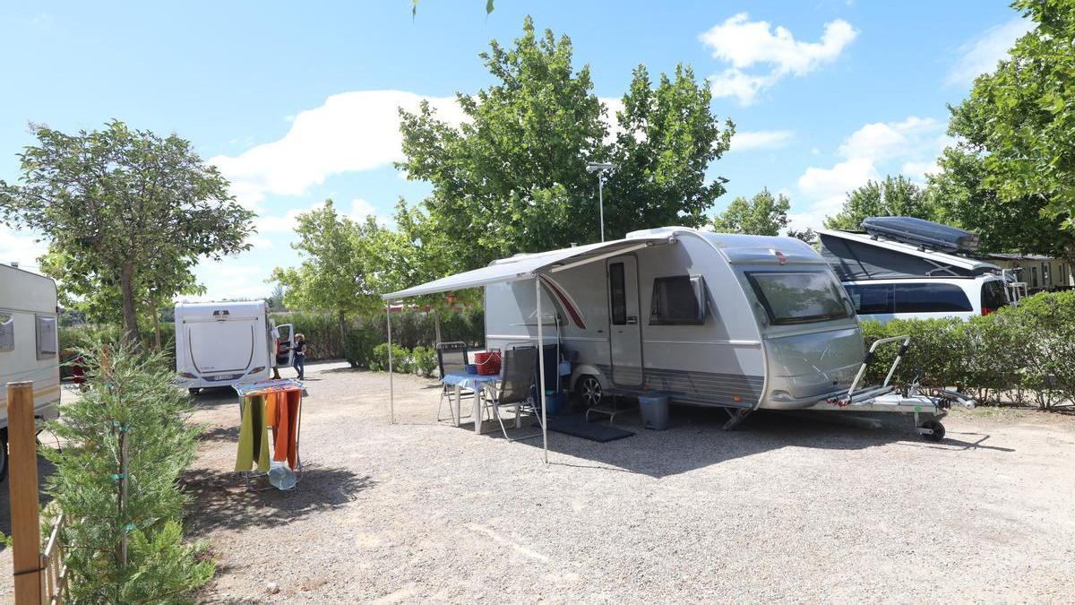 Instalaciones del camping de Zaragoza.