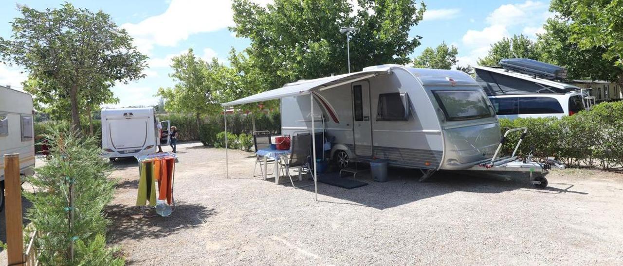 Instalaciones del camping de Zaragoza.