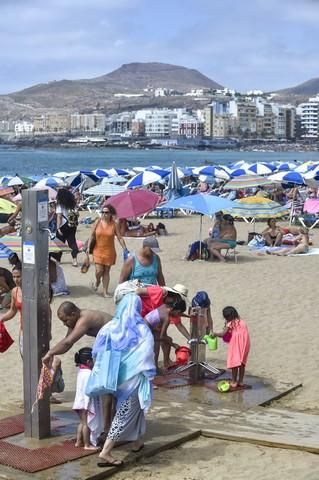 Día de playa en Las Canteras, agosto 2017