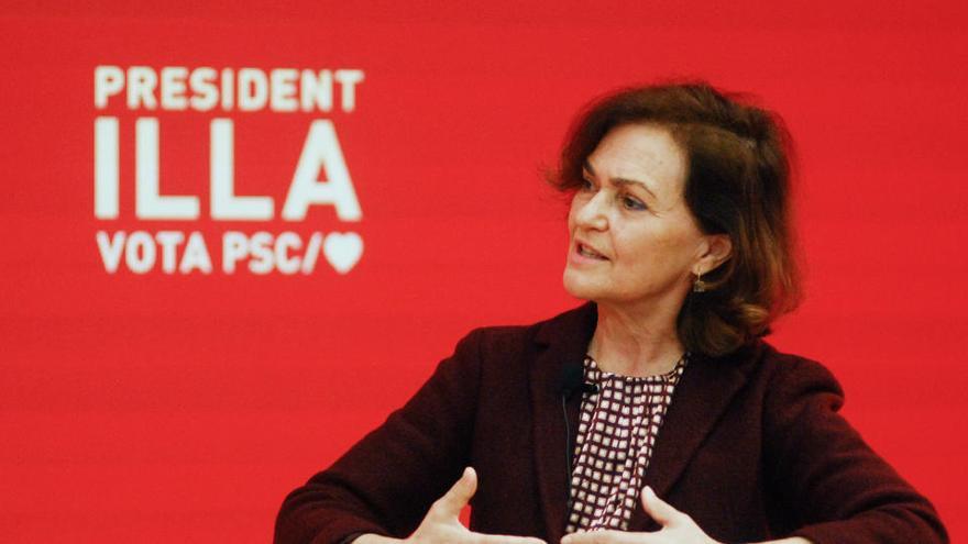 La vicepresidenta primera del Gobierno, Carmen Calvo