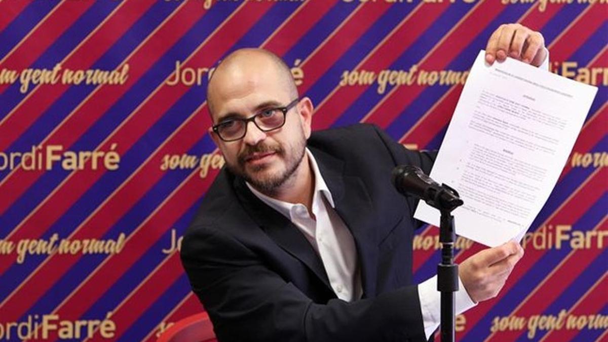 Jordi Farré, en un acto de la precampaña