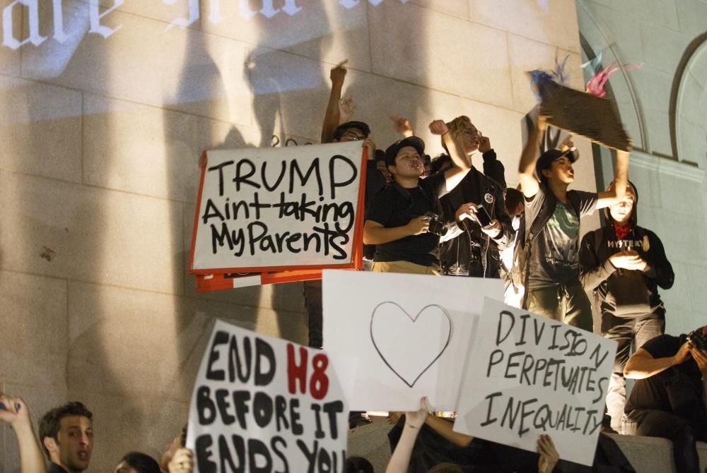 PROTESTA CONTRA LA ELECCIÓN DE DONALD TRUMP