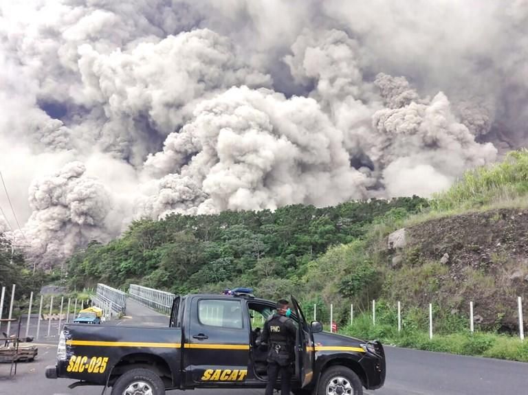 Erupción del volcán de Fuego de Guatemala