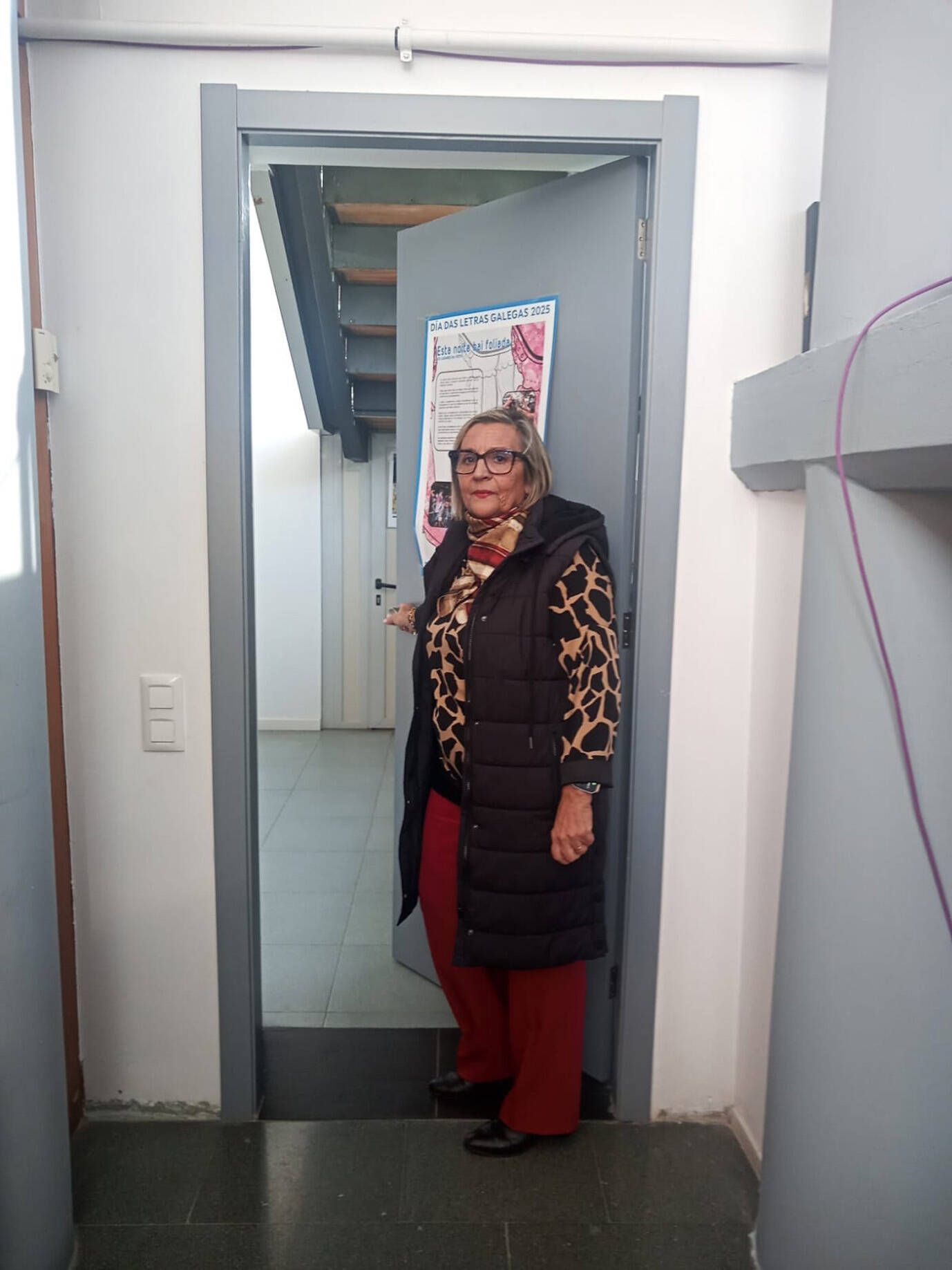 Aurora Prieto, ayer, saliendo de su despacho