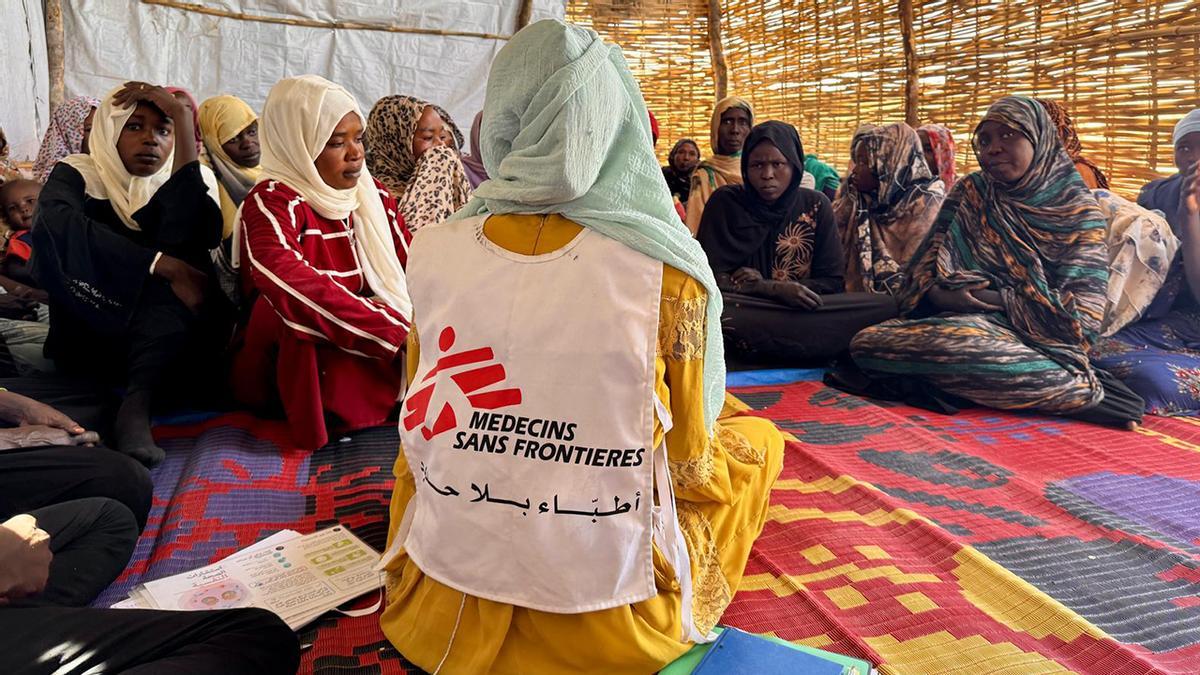 Campamento de desprazadas de  Daba Naira, situado na zona de Tawila (Darfur do Norte, Sudán).