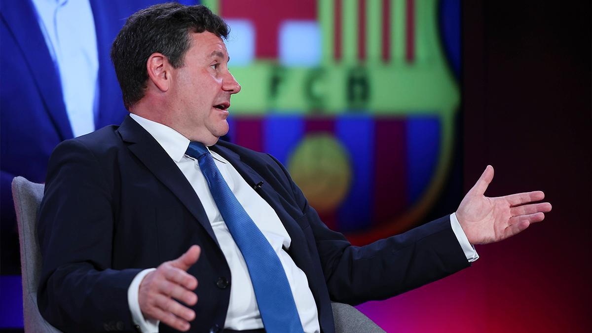 Eduard Romeu, exvicepresidente económico del Barça, durante la entrevista con Diario SPORT