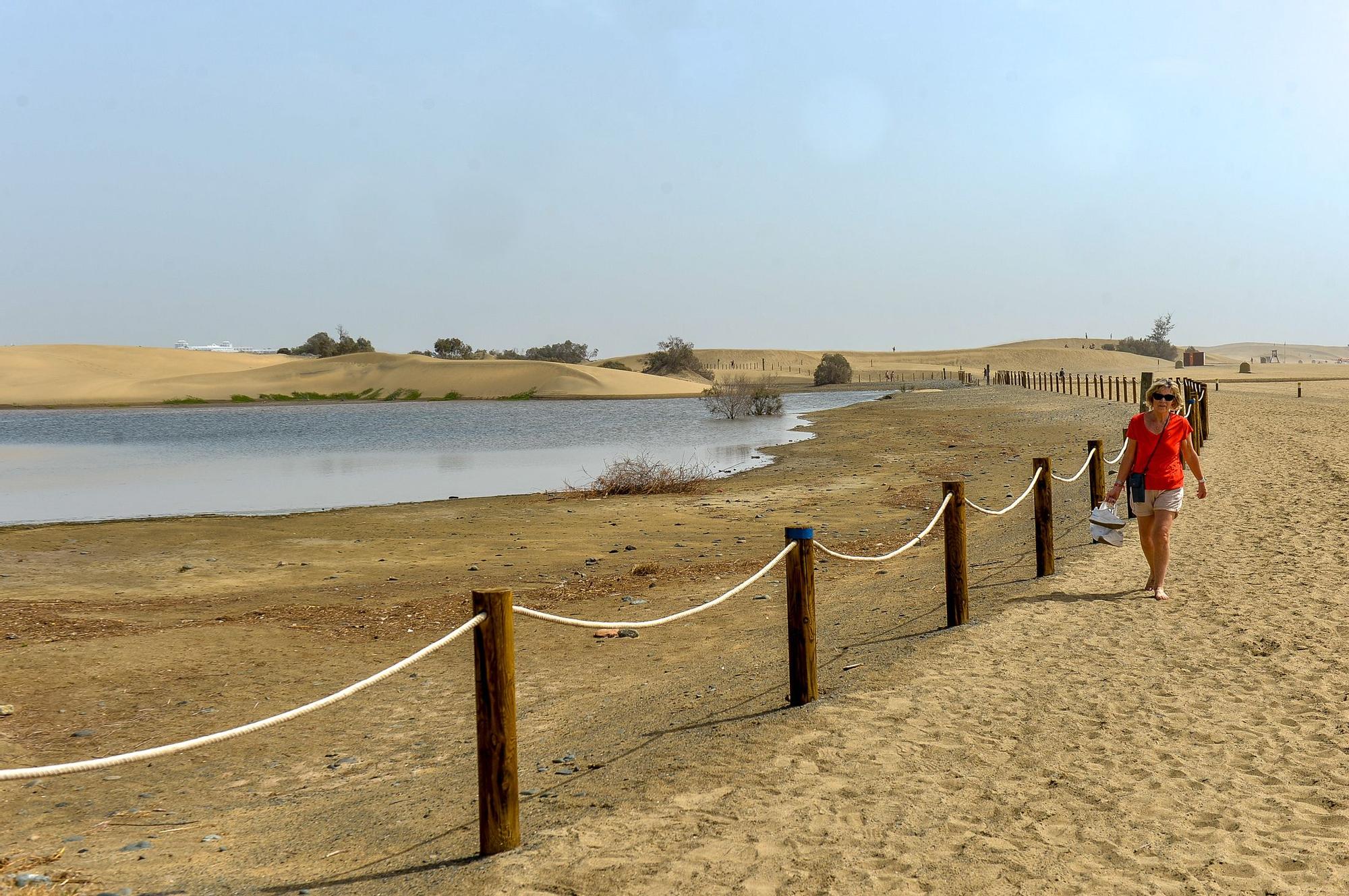 La Charca de Maspalomas después del ciclón Hermine