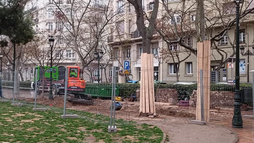 La Plaza de los Sitios de Zaragoza tras la demolición de su kiosco