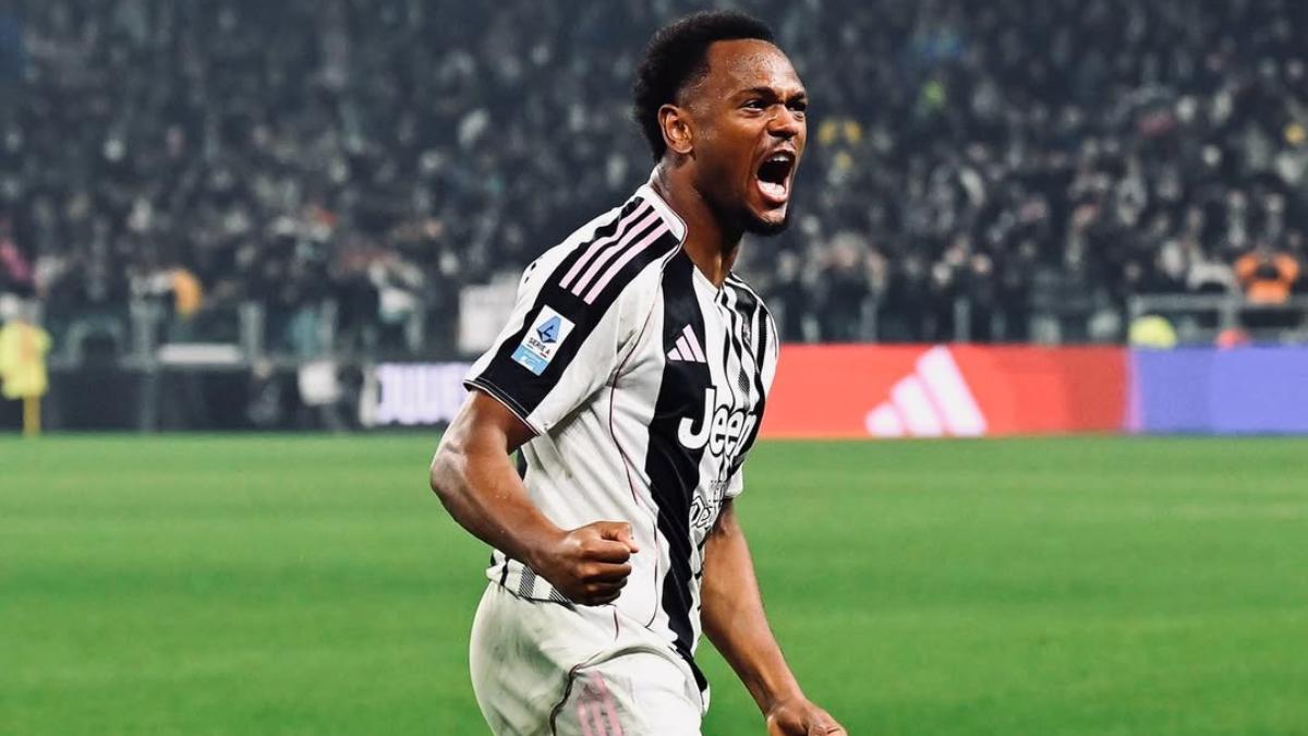 Openda celebra un gol con la camiseta de la Juventus