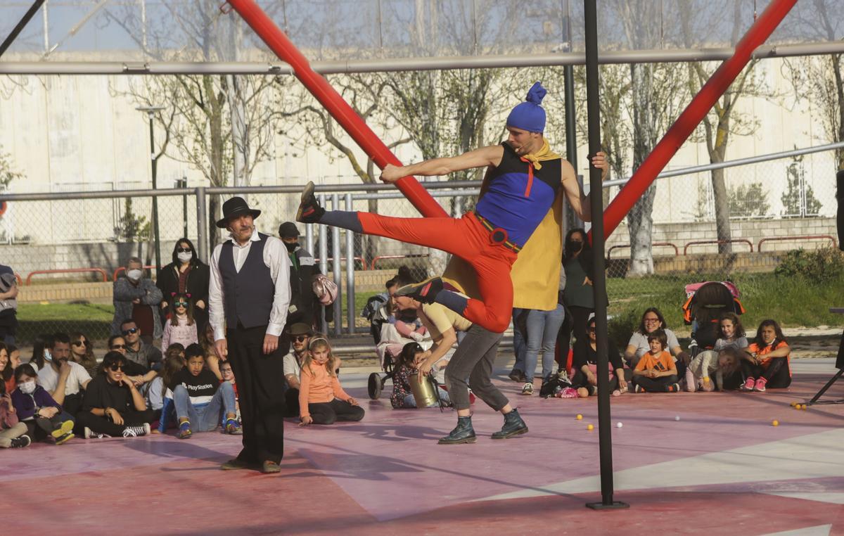 El Capitán Spriki ha aterrizado este sábado en el parque de La Granja.