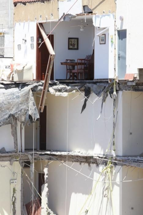 Derrumbe de un edificio de viviendas en Los Cristianos