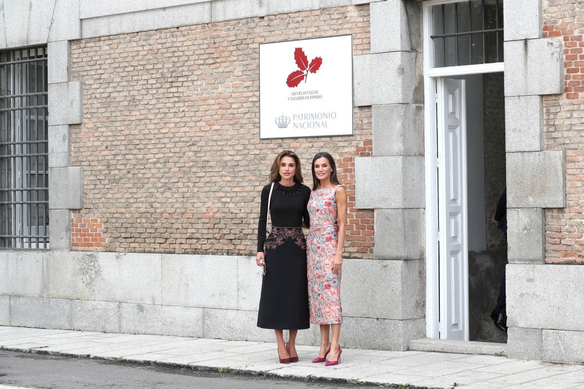 Letizia y Rania de Jordania, encuentro en Madrid