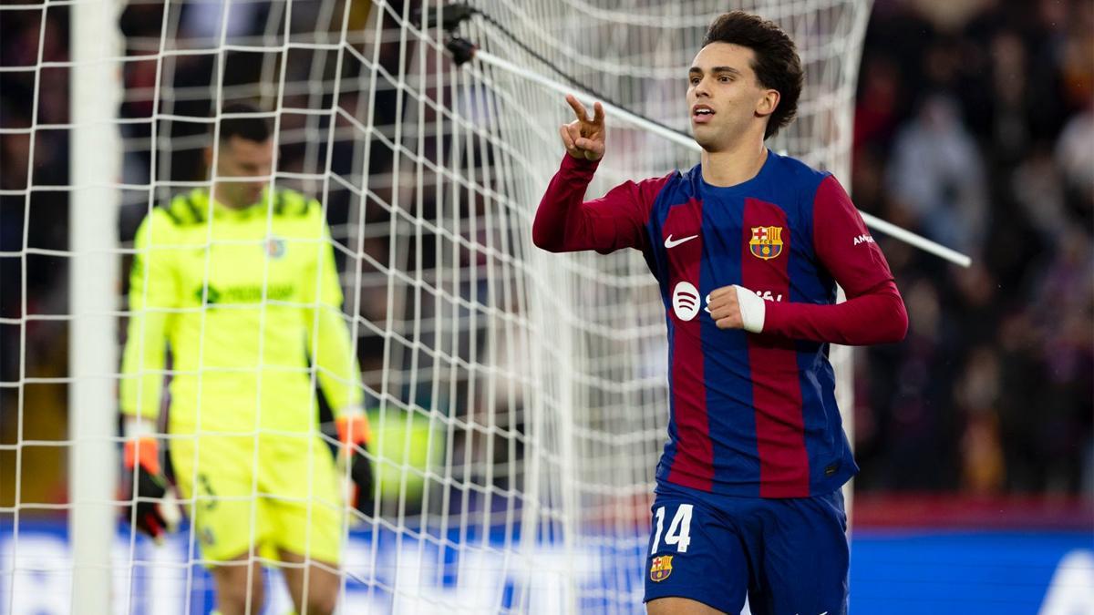 Joao Félix celebra el segundo gol del Barça ante el Getafe