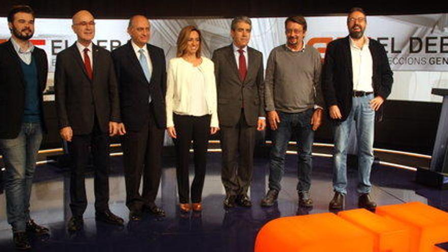 Moltes interrupcions i pocs arguments al debat dels candidats catalans per al 20-D